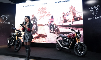 Thế giới 2 bánh: Triumph tung bộ đôi dùng động cơ nhỏ Speed 400 và Scrambler 400X